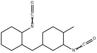 2-イソシアナト-4-[(2-イソシアナトシクロヘキシル)メチル]-1-メチルシクロヘキサン 化学構造式