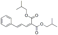 (3-フェニル-2-プロペニリデン)マロン酸ビス(2-メチルプロピル) 化学構造式