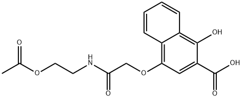 4-[2-[[2-(acetoxy)ethyl]amino]-2-oxoethoxy]-1-hydroxy-2-naphthoic acid 结构式