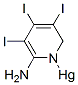diiodo(5-iodopyridin-2-amine-N1)mercury Struktur