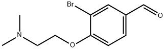 3-ブロモ-4-[2-(ジメチルアミノ)エトキシ]ベンズアルデヒド 化学構造式