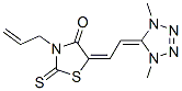 3-allyl-5-[(1,4-dihydro-1,4-dimethyl-5H-tetrazol-5-ylidene)ethylidene]-2-thioxothiazolidin-4-one 结构式
