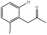 1-(2-クロロ-6-フルオロフェニル)-2-プロパノン 化学構造式