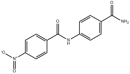 N-[4-(アミノカルボニル)フェニル]-4-ニトロベンズアミド 化学構造式