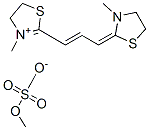 4,5-dihydro-3-methyl-2-[3-(3-methylthiazolidin-2-ylidene)prop-1-enyl]thiazolium methyl sulphate 结构式