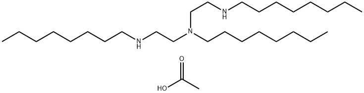 N,N'-ジオクチル-N-[2-(オクチルアミノ)エチル]-1,2-エタンジアミン/酢酸,(1:x) 化学構造式