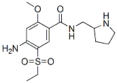 4-アミノ-5-(エチルスルホニル)-2-メトキシ-N-(2-ピロリジニルメチル)ベンズアミド 化学構造式