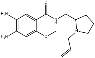 4,5-ジアミノ-2-メトキシ-N-[[1-(2-プロペニル)-2-ピロリジニル]メチル]ベンズアミド 化学構造式