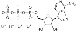 5'-(Γ-硫代)三磷酸腺苷四锂盐,93839-89-5,结构式