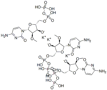 2'-O-メチルシチジン5'-二りん酸トリカリウム 化学構造式