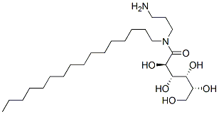 N-(3-aminopropyl)-N-hexadecyl-D-gluconamide Struktur