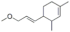 4-(3-メトキシ-1-プロペニル)-1,3-ジメチルシクロヘキセン 化学構造式
