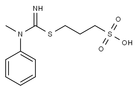 3-[[imino(methylphenylamino)methyl]thio]propanesulphonic acid Structure