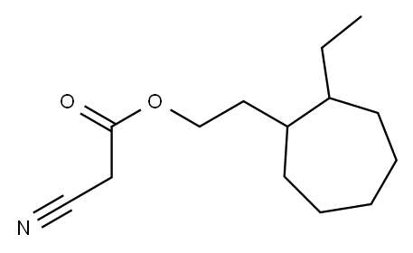 2-(2-ethylcycloheptyl)ethyl cyanoacetate 结构式
