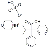 4-(3-carboxy-2-methyl-3,3-diphenylpropyl)morpholinium hydrogen sulphate Structure