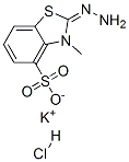 potassium 2-hydrazono-2,3-dihydro-3-methylbenzothiazole-4-sulphonate monohydrochloride 结构式
