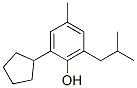 2-シクロペンチル-4-メチル-6-(2-メチルプロピル)フェノール 化学構造式