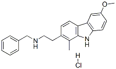 N-benzyl-6-methoxy-1-methyl-9H-carbazole-2-ethylamine monohydrochloride Structure