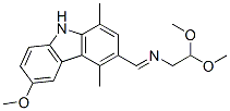 2,2-dimethoxyethyl[(6-methoxy-1,4-dimethyl-9H-carbazol-3-yl)methylene]amine 结构式