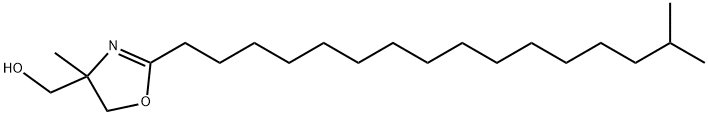 4,5-ジヒドロ-4-メチル-2-(15-メチルヘキサデシル)-4-オキサゾールメタノール 化学構造式