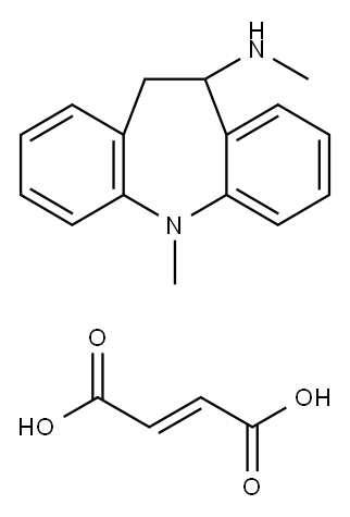 10,11-dihydro-5-methyl-10-(methylammonio)-5H-dibenz[b,f]azepinium fumarate 结构式