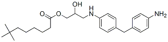 3-[[4-[(4-aminophenyl)methyl]phenyl]amino]-2-hydroxypropyl neodecanoate 结构式