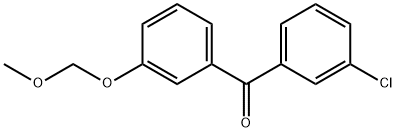 (3-クロロフェニル)[3-(メトキシメトキシ)フェニル]メタノン 化学構造式