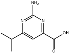 2-AMINO-6-ISOPROPYLPYRIMIDINE-4-CARBOXYLIC ACID Structure
