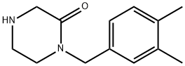 1-(3,4-DIMETHYLBENZYL)PIPERAZIN-2-ONE, 938458-92-5, 结构式