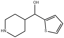ピペリジン-4-イル(2-チエニル)メタノール 化学構造式