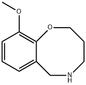 10-メトキシ-3,4,5,6-テトラヒドロ-2H-1,5-ベンゾキサゾシン 化学構造式