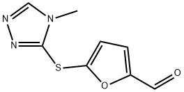 5-[(4-METHYL-4H-1,2,4-TRIAZOL-3-YL)THIO]-2-FURALDEHYDE Struktur