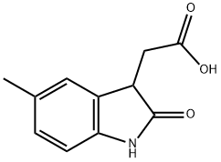 (5-甲基-2-氧代-2,3-二氢-1H-吲哚-3-基)乙酸, 938459-17-7, 结构式