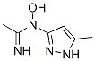 Ethanimidamide,  N-hydroxy-N-(5-methyl-1H-pyrazol-3-yl)- 结构式
