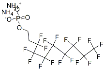 りん酸ジアンモニウム3,3,4,4,5,5,6,6,7,7,8,8,9,9,10,10,10-ヘプタデカフルオロデシル 化学構造式