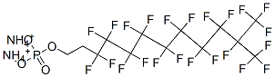 diammonium 3,3,4,4,5,5,6,6,7,7,8,8,9,9,10,10,11,12,12,12-icosafluoro-11-(trifluoromethyl)dodecyl phosphate Struktur