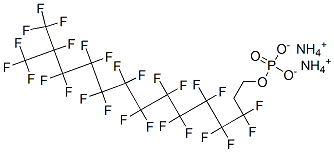 diammonium 3,3,4,4,5,5,6,6,7,7,8,8,9,9,10,10,11,11,12,12,13,14,14,14-tetracosafluoro-13-(trifluoromethyl)tetradecyl phosphate Structure