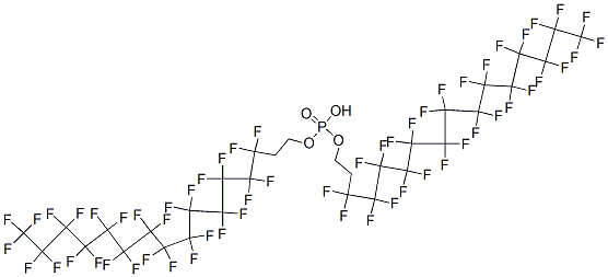 bis[3,3,4,4,5,5,6,6,7,7,8,8,9,9,10,10,11,11,12,12,13,13,14,14,15,15,16,16,16-nonacosafluorohexadecyl] hydrogen phosphate Struktur