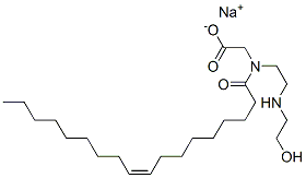 sodium (Z)-N-[2-[(2-hydroxyethyl)amino]ethyl]-N-(1-oxo-9-octadecenyl)glycinate  Struktur