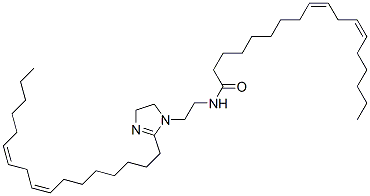 (9Z,12Z)-N-[2-[[4,5-ジヒドロ-2-[(8Z,11Z)-8,11-ヘプタデカジエニル]-1H-イミダゾール]-1-イル]エチル]-9,12-オクタデカジエンアミド 化学構造式