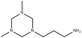 3,4,5,6-テトラヒドロ-3,5-ジメチル-1,3,5-トリアジン-1(2H)-プロパン-3-アミン 化学構造式