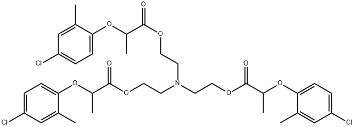 nitrilotriethane-2,1-diyl tris[2-(4-chloro-2-methylphenoxy)propionate] Structure