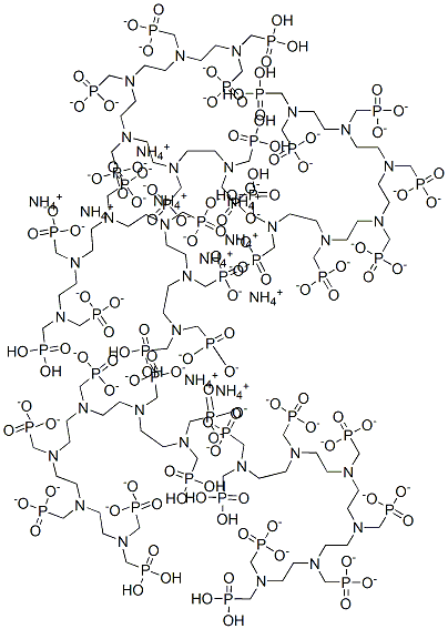 decaammonium [2,5,8,11,14,17-hexakis(phosphonatomethyl)-2,5,8,11,14,17-hexaazaoctadecane-1,18-diyl]bisphosphonate ,93858-92-5,结构式