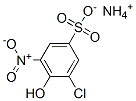 3-クロロ-4-ヒドロキシ-5-ニトロベンゼンスルホン酸アンモニウム 化学構造式