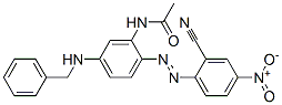 N-[2-[(2-シアノ-4-ニトロフェニル)アゾ]-5-[(フェニルメチル)アミノ]フェニル]アセトアミド 化学構造式