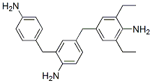 4-[(4-amino-3,5-diethylphenyl)methyl]-2-[(4-aminophenyl)methyl]aniline 结构式