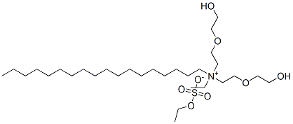 ethylbis[2-(2-hydroxyethoxy)ethyl](octadecyl)ammonium ethyl sulphate Struktur