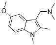 1-(5-甲氧基-1,2-二甲基-1H-吲哚-3-基)-N,N-二甲基甲胺, 93865-34-0, 结构式