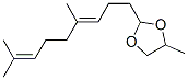2-(4,8-ジメチル-3,7-ノナジエニル)-4-メチル-1,3-ジオキソラン 化学構造式