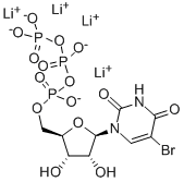 5-ブロモウリジン5'-三りん酸四リチウム 化学構造式